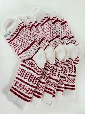 Bombas 5-Pack Cushioned Athletic Half Calf Socks  Size M